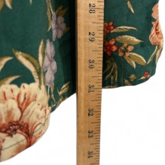 American Eagle Green Floral Romper M Off-Shoulder Cottagecore Boho Coquette‎ - Picture 9 of 13